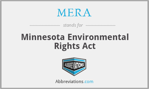 MERA - Minnesota Environmental Rights Act