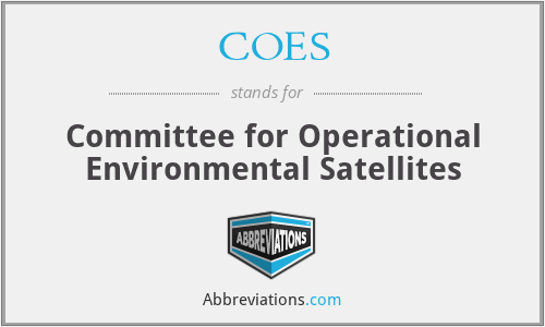 COES - Committee for Operational Environmental Satellites