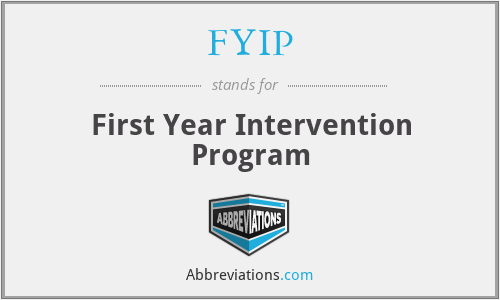 FYIP - First Year Intervention Program