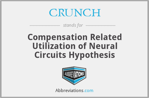CRUNCH - Compensation Related Utilization of Neural Circuits Hypothesis