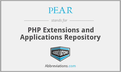 PEAR - PHP Extensions and Applications Repository