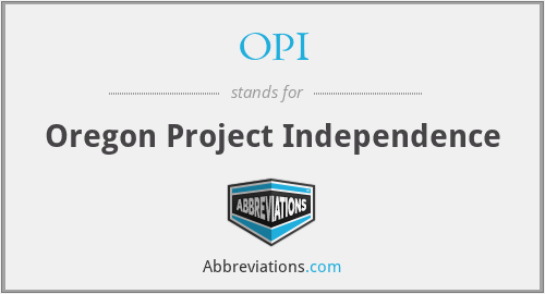 OPI - Oregon Project Independence