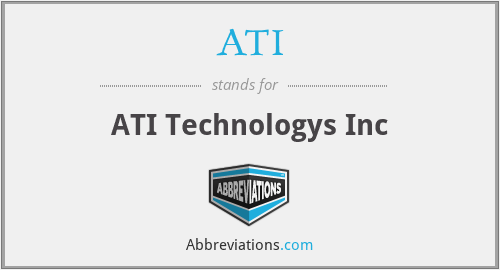ATI - ATI Technologys Inc