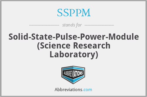 SSPPM - Solid-State-Pulse-Power-Module (Science Research Laboratory)