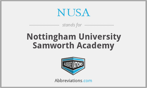 NUSA - Nottingham University Samworth Academy