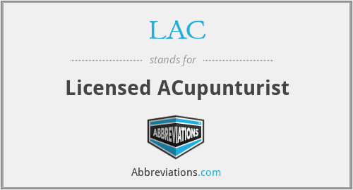 LAC - Licensed ACupunturist