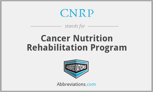 CNRP - Cancer Nutrition Rehabilitation Program