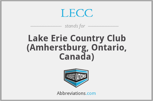 LECC - Lake Erie Country Club (Amherstburg, Ontario, Canada)