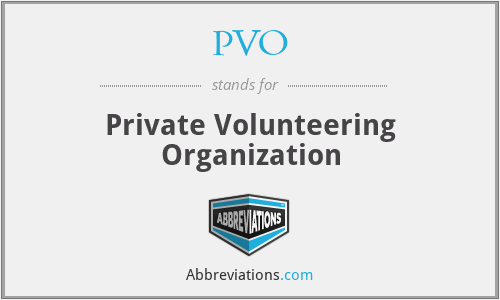 PVO - Private Volunteering Organization