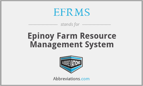 EFRMS - Epinoy Farm Resource Management System