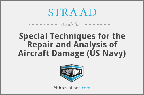 STRAAD - Special Techniques for the Repair and Analysis of Aircraft Damage (US Navy)