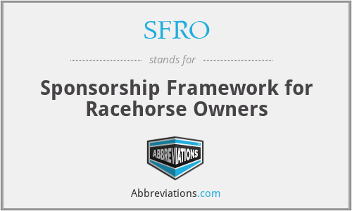 SFRO - Sponsorship Framework for Racehorse Owners