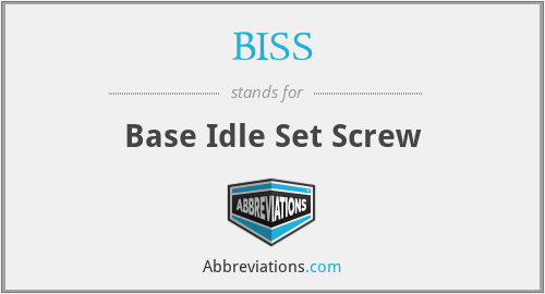 BISS - Base Idle Set Screw