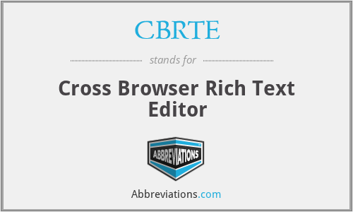 CBRTE - Cross Browser Rich Text Editor