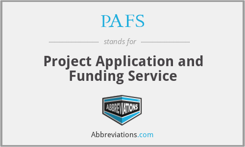 PAFS - Project Application and Funding Service