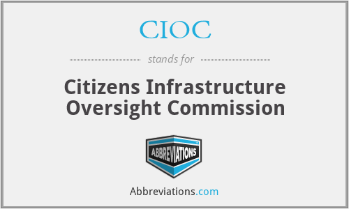 CIOC - Citizens Infrastructure Oversight Commission