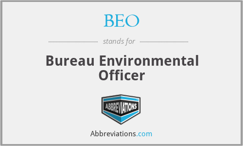 BEO - Bureau Environmental Officer