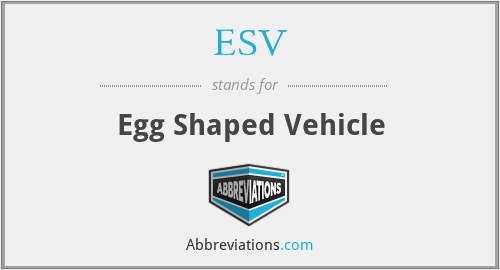 ESV - Egg Shaped Vehicle