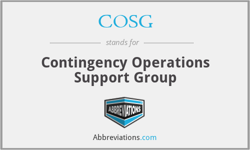 COSG - Contingency Operations Support Group