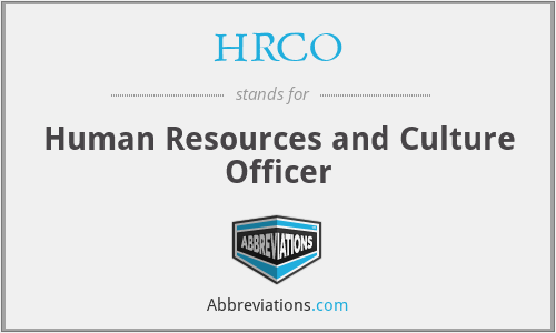 HRCO - Human Resources and Culture Officer