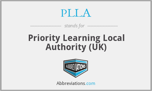 PLLA - Priority Learning Local Authority (UK)