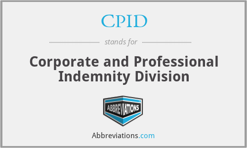 CPID - Corporate and Professional Indemnity Division