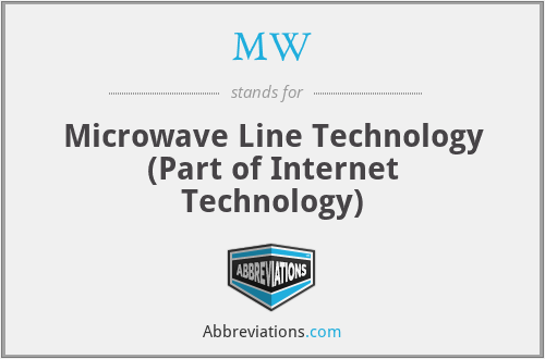MW - Microwave Line Technology (Part of Internet Technology)