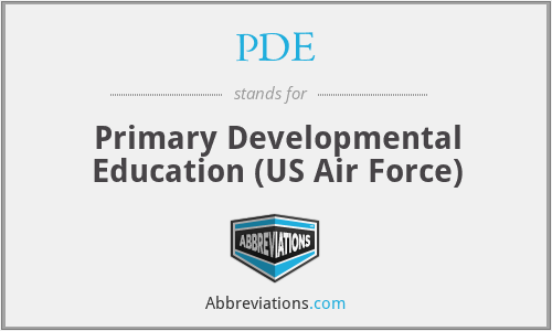 PDE - Primary Developmental Education (US Air Force)