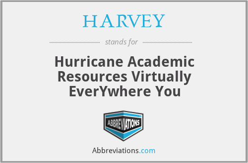 HARVEY - Hurricane Academic Resources Virtually EverYwhere You