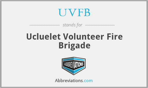 UVFB - Ucluelet Volunteer Fire Brigade