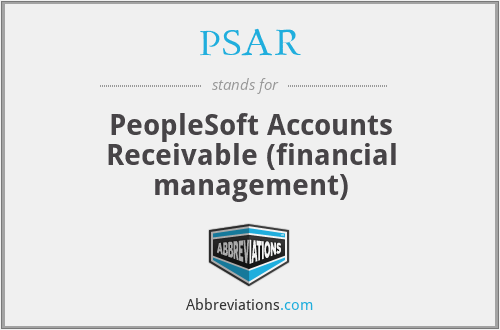 PSAR - PeopleSoft Accounts Receivable (financial management)