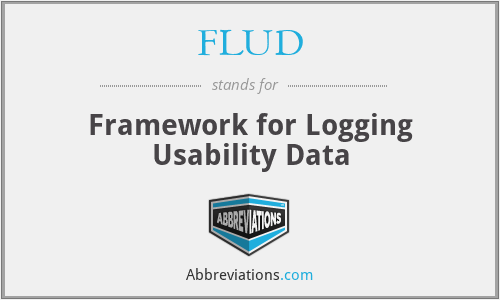 FLUD - Framework for Logging Usability Data