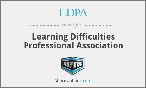 LDPA - Learning Difficulties Professional Association