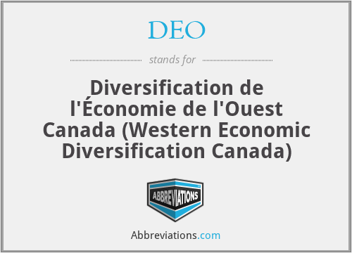 DEO - Diversification de l'Économie de l'Ouest Canada (Western Economic Diversification Canada)