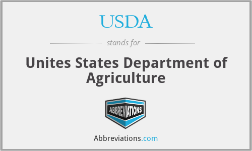 USDA - Unites States Department of Agriculture