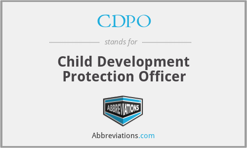 CDPO - Child Development Protection Officer