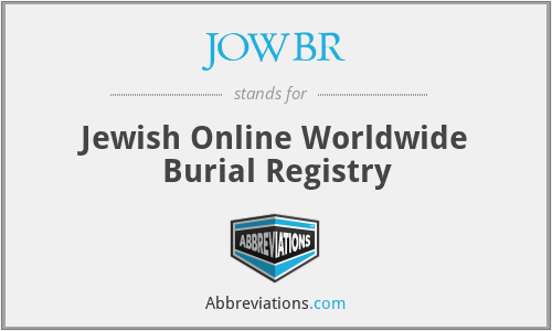 JOWBR - Jewish Online Worldwide Burial Registry