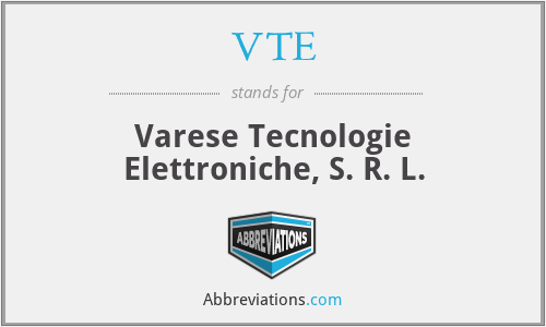 VTE - Varese Tecnologie Elettroniche, S. R. L.