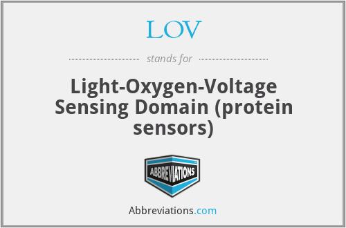 LOV - Light-Oxygen-Voltage Sensing Domain (protein sensors)