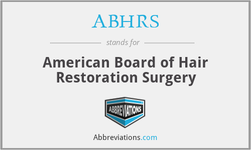 ABHRS - American Board of Hair Restoration Surgery
