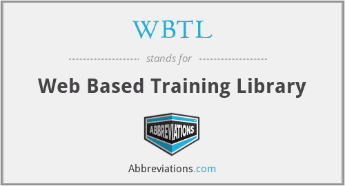 WBTL - Web Based Training Library