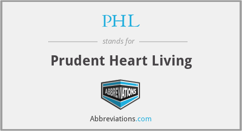 PHL - Prudent Heart Living