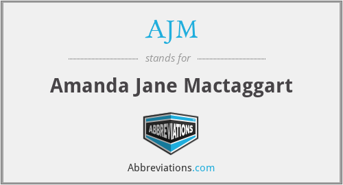 AJM - Amanda Jane Mactaggart