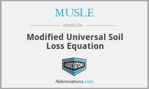 MUSLE - Modified Universal Soil Loss Equation