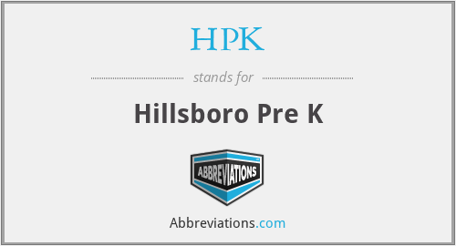 HPK - Hillsboro Pre K