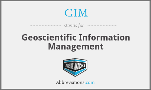 GIM - Geoscientific Information Management