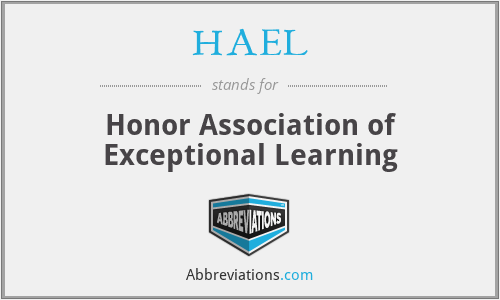 HAEL - Honor Association of Exceptional Learning
