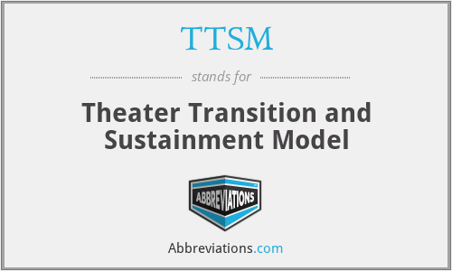 TTSM - Theater Transition and Sustainment Model