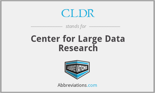 CLDR - Center for Large Data Research