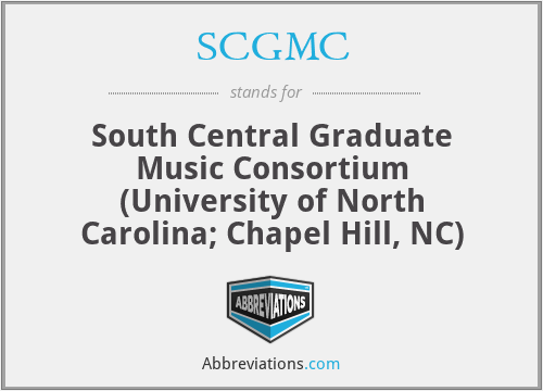 SCGMC - South Central Graduate Music Consortium (University of North Carolina; Chapel Hill, NC)